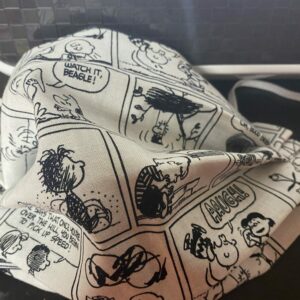 Snoopy Black & White Comic Face Mask