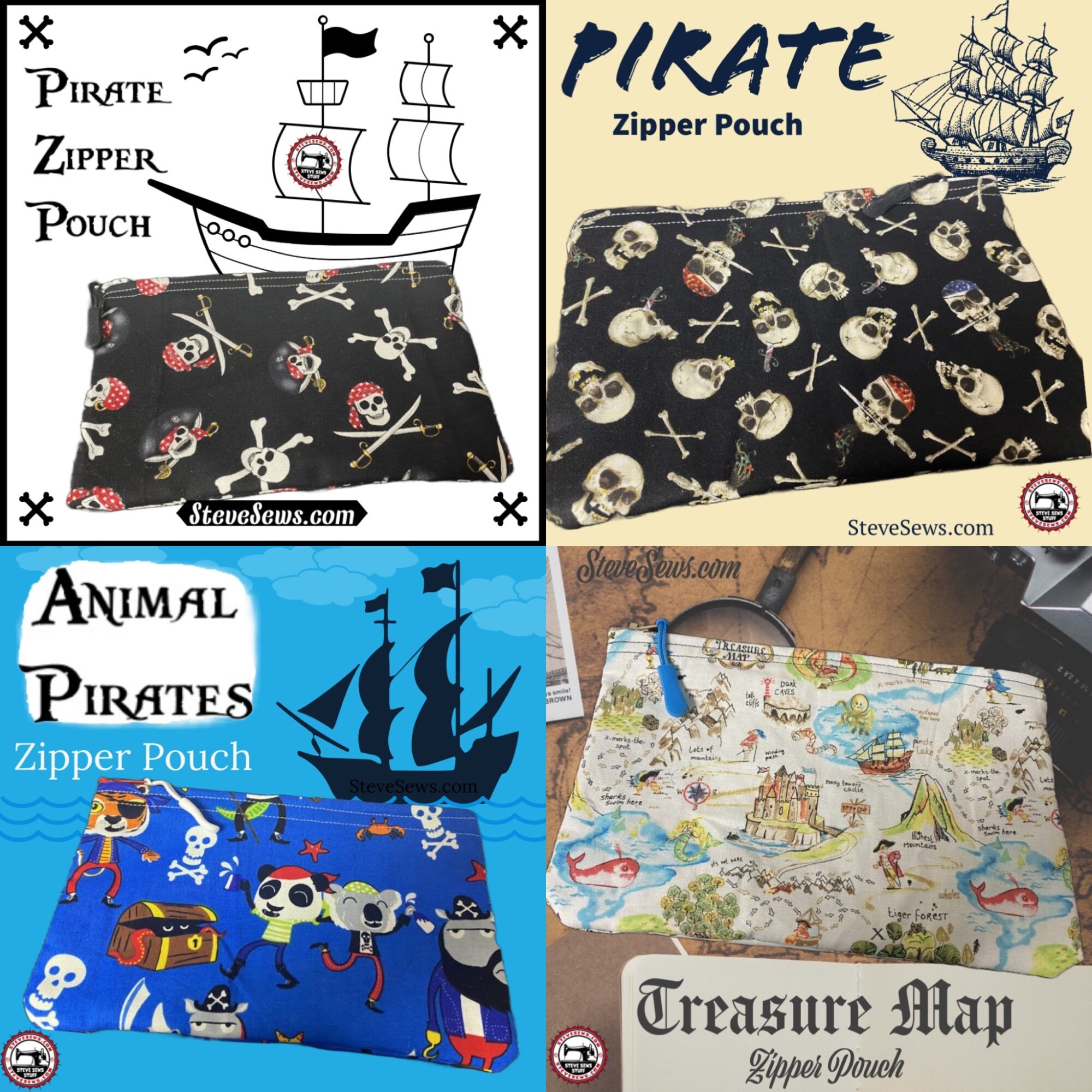 Pirate Zipper Pouch 