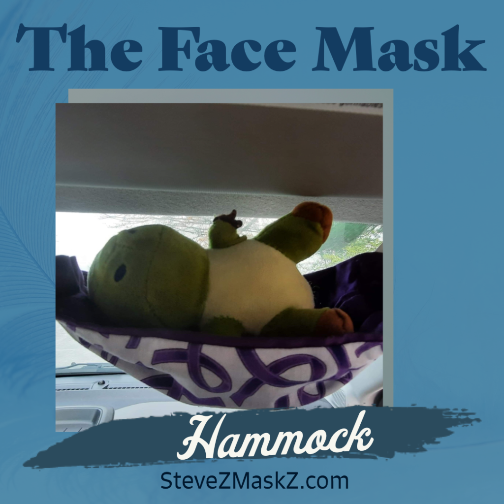 The Face Mask Hammock - Hi I’m Van and I’m a tiny stuffed T-Rex! I want to share some adventures with face masks with you. 