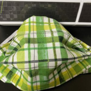Green Plaid Face Mask - A Nice plaid green face mask. #GreenPlaid #FaceMask