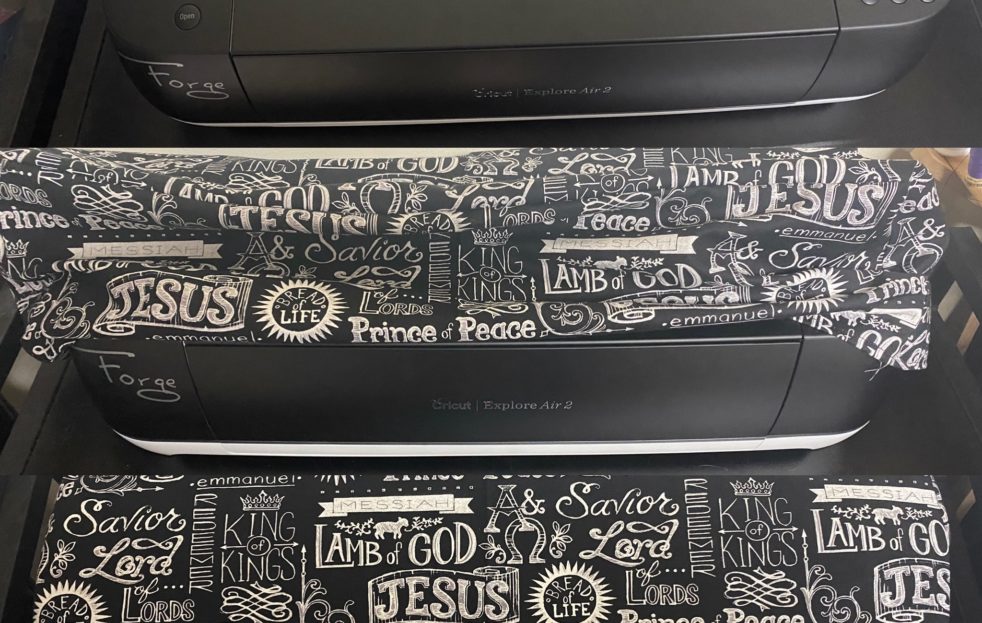 (Names of Jesus Cricut Dust Cover) Cricut Explore Air 2 Dust Cover using the Names of Jesus Fabric