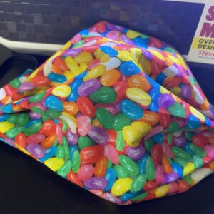 Jelly Bean Face Mask - An Easter-theme face mask with jelly beans on it. #JellyBeans #JellyBeansPrayer