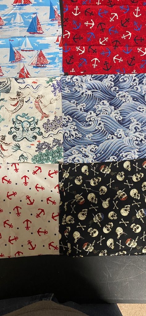 Nautical Quilt Panels for my 1st quilt attempt