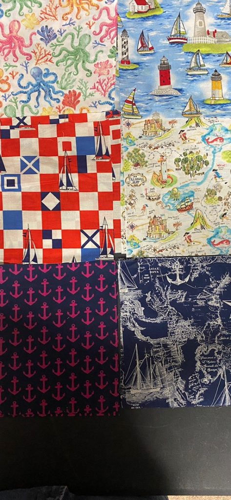 Nautical Quilt Panels for my 1st quilt attempt