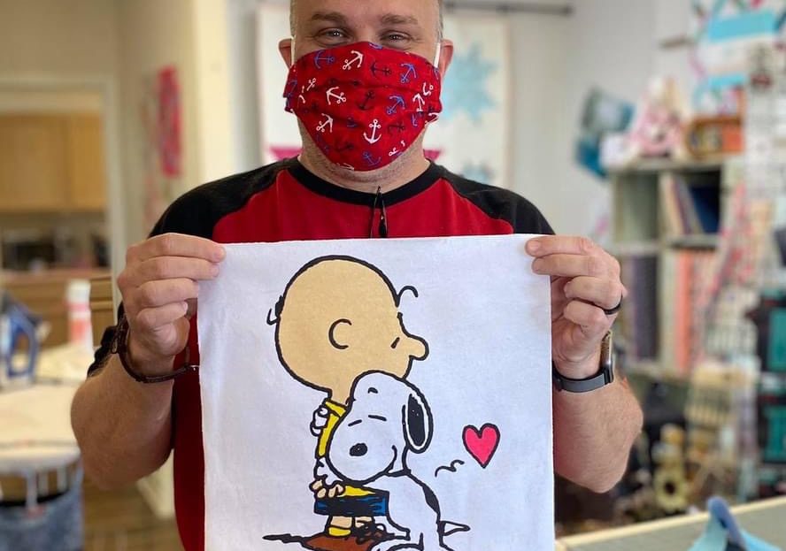 Got to learn how to stabilize a t-shirt - So I can make a t-shirt quilt or add t-shirts blocks into a quilt I am making.