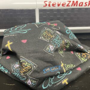 Grace Face Mask - A faith-based face mask that has a cross with Grace on it and also it says we will serve the Lord. #Grace