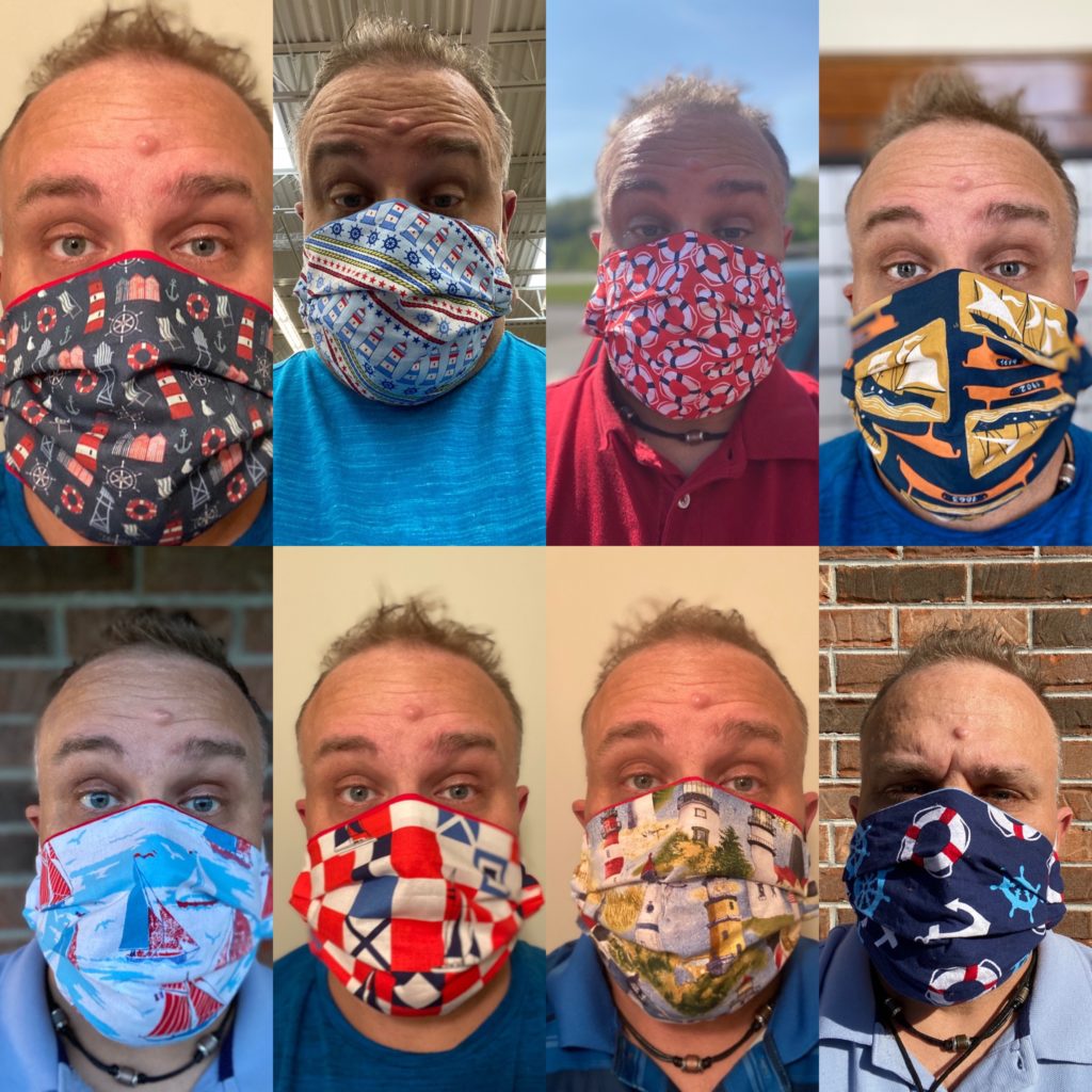 Nautical Face Masks - Here are some of the Nautical-themed face mask that I can make and you can wear! #Nautical #NauticalFaceMasks 