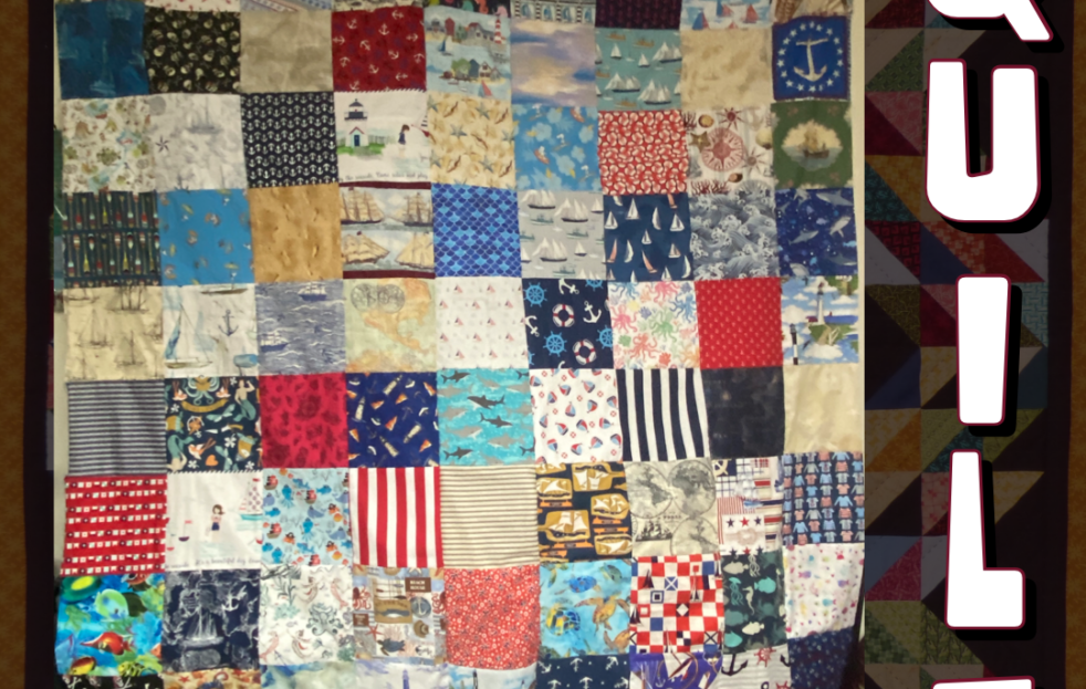 The Front of my 1st Quilt - I have completed the front of my 1st quilt (Nautical quilt). #Quilt #Quilting