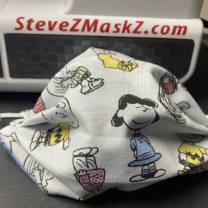 White Peanuts Gang Face Mask