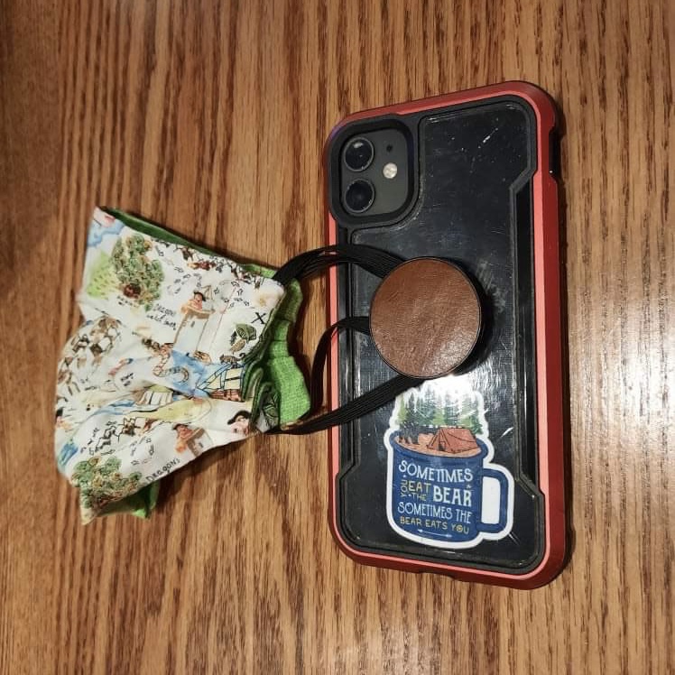 Your Phone Pop can hold your face mask - My wife showed me this cool hack for holding your face mask with a Pop that you have attached to your phone or tablet. #Pop 