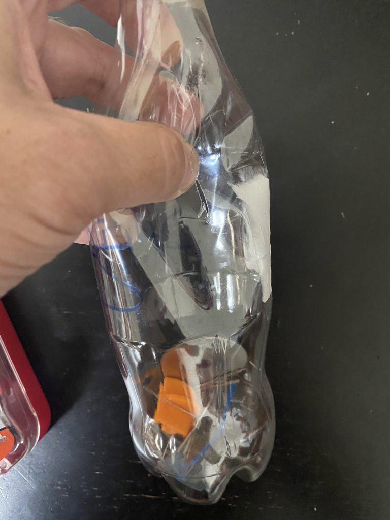 Storing used sewing needles and rotary blades using an old soda bottle #Sewing