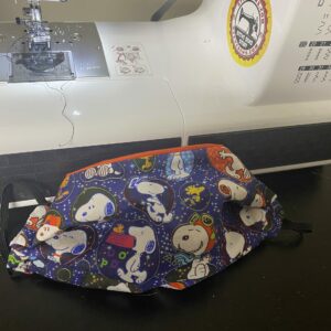 Cute Snoopy and Woodstock Face Mask - this is a cute face mask with Snoopy and Woodstock on it. #Snoopy #Woodstock #SnoopyFaceMask #WoodstockFaceMask