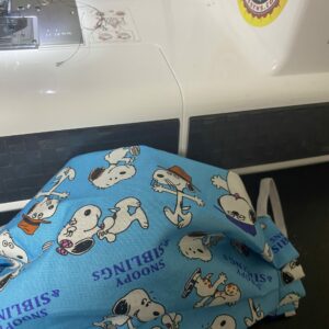 Snoopy & Siblings Face Mask - a face mask with the siblings of Snoopy on it. #Snoopy #SnoopyFaceMask #SnoopySiblings