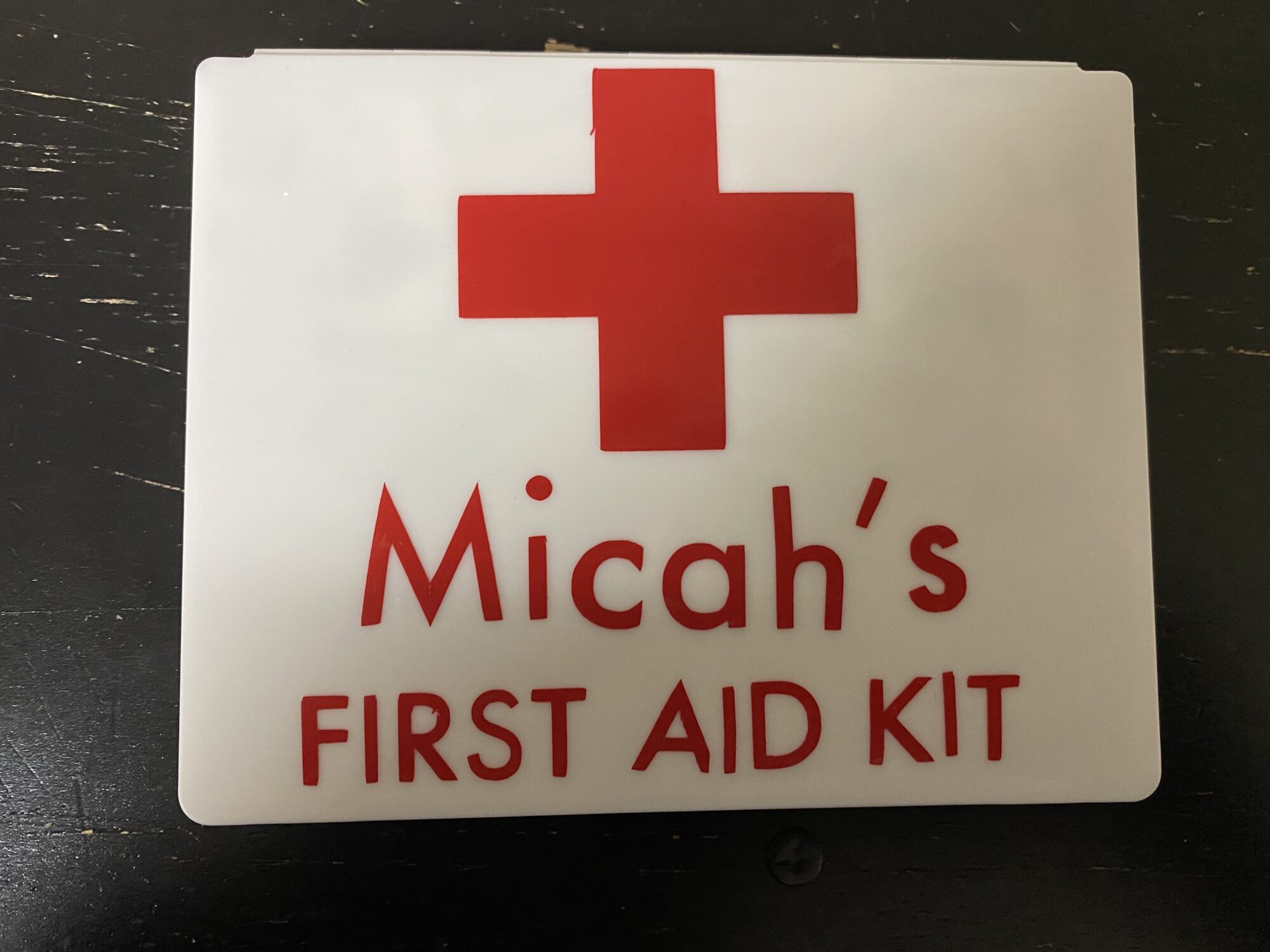 Micah’s first aid kit vinyl 