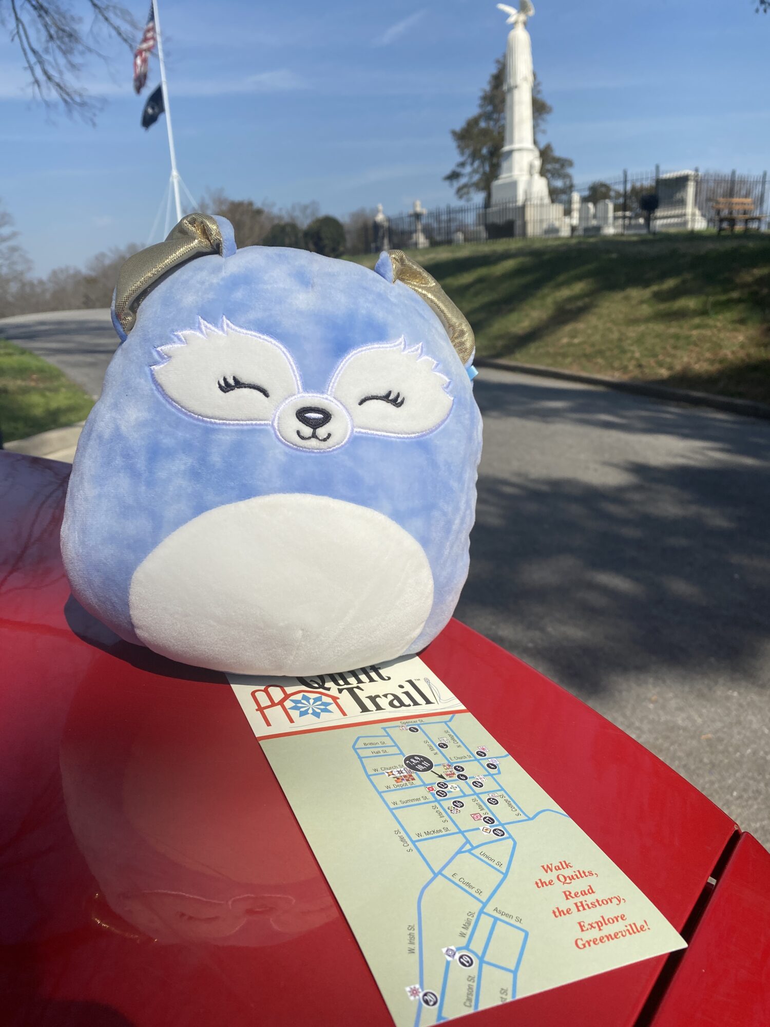 Sky Fox he got to see the Downtown Greeneville Follow the Quilt Trail