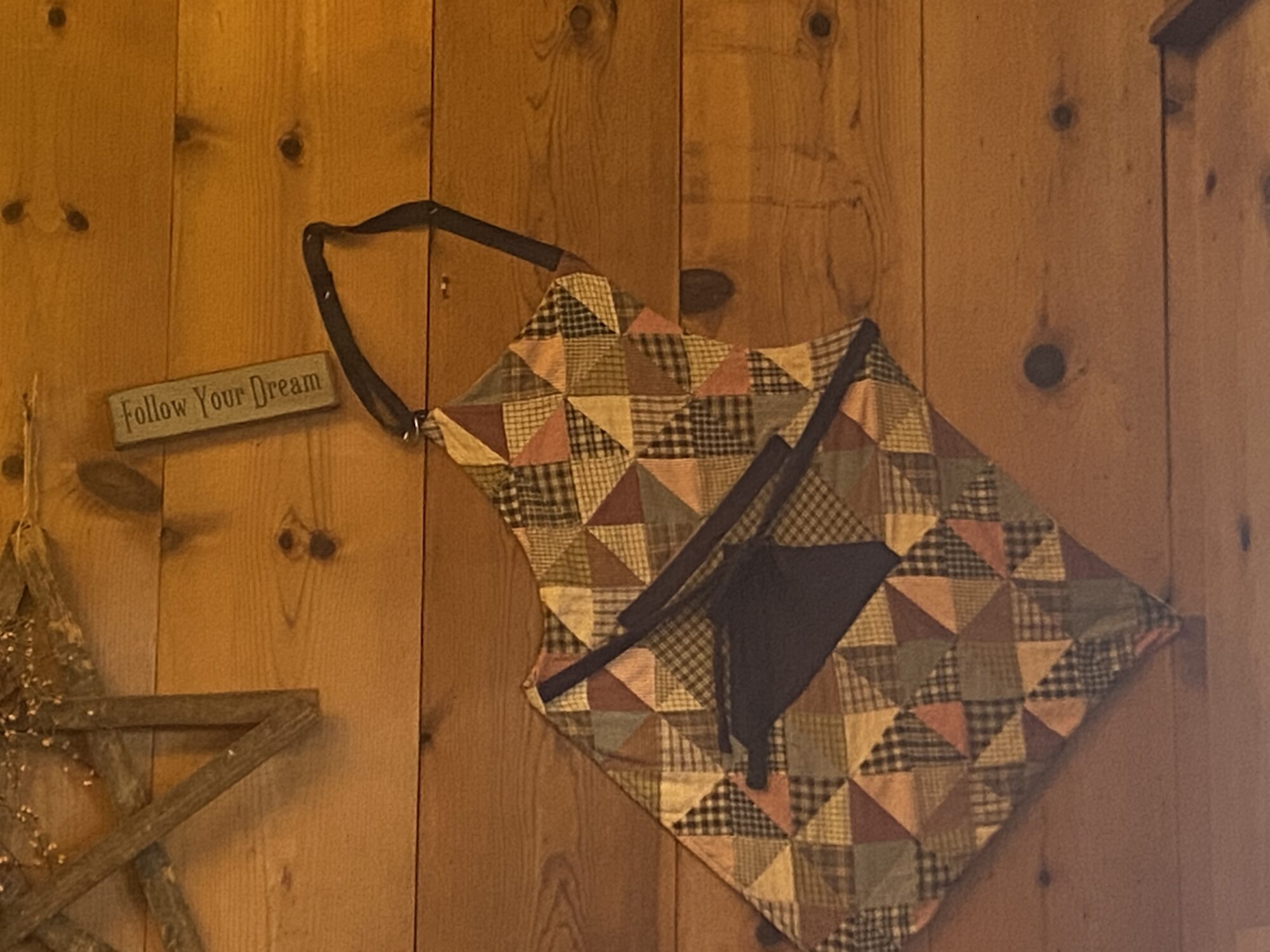 A quilted apron on display at The Taste id Dandridge 