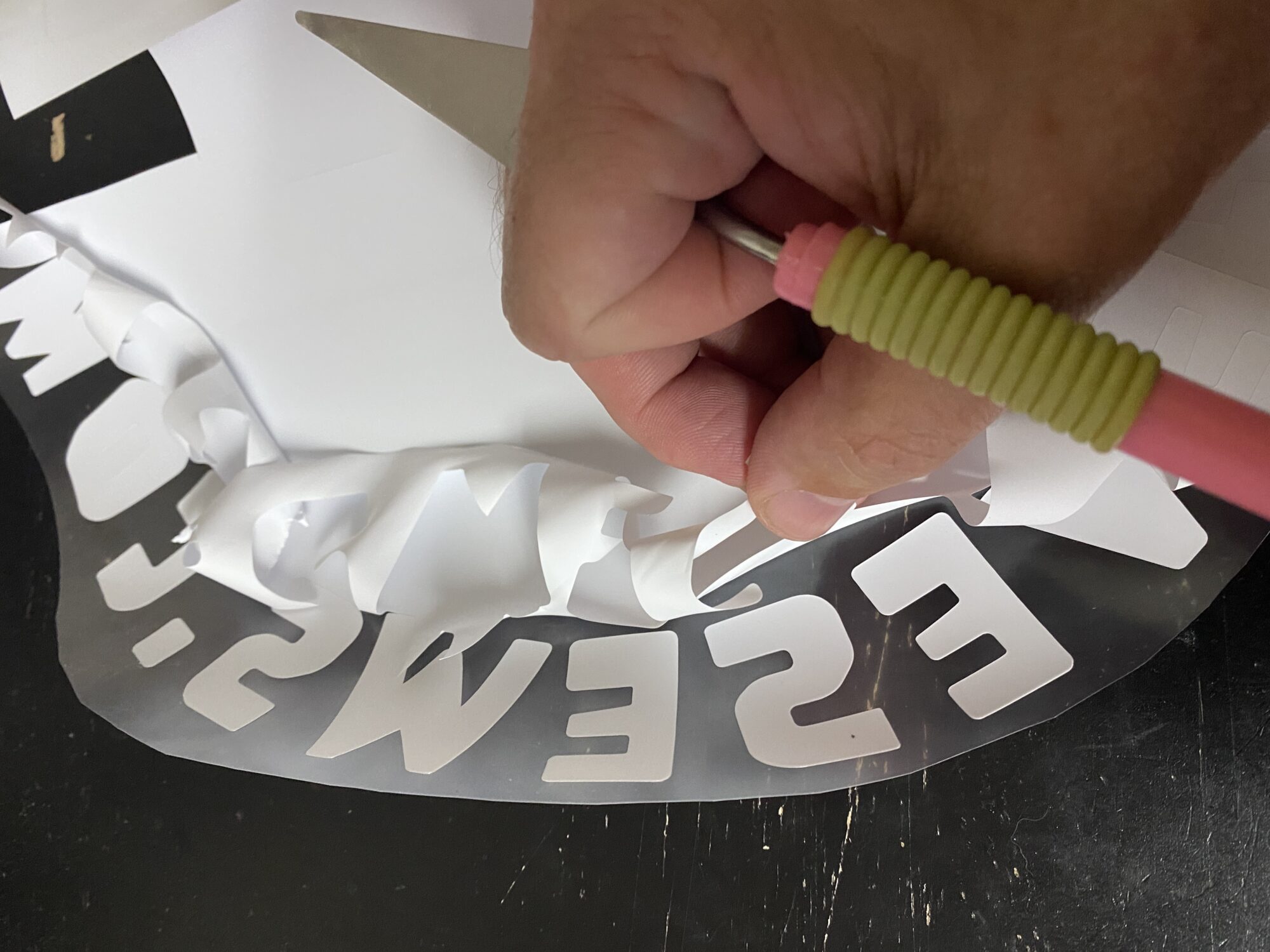 Steve weeding out the vinyl 