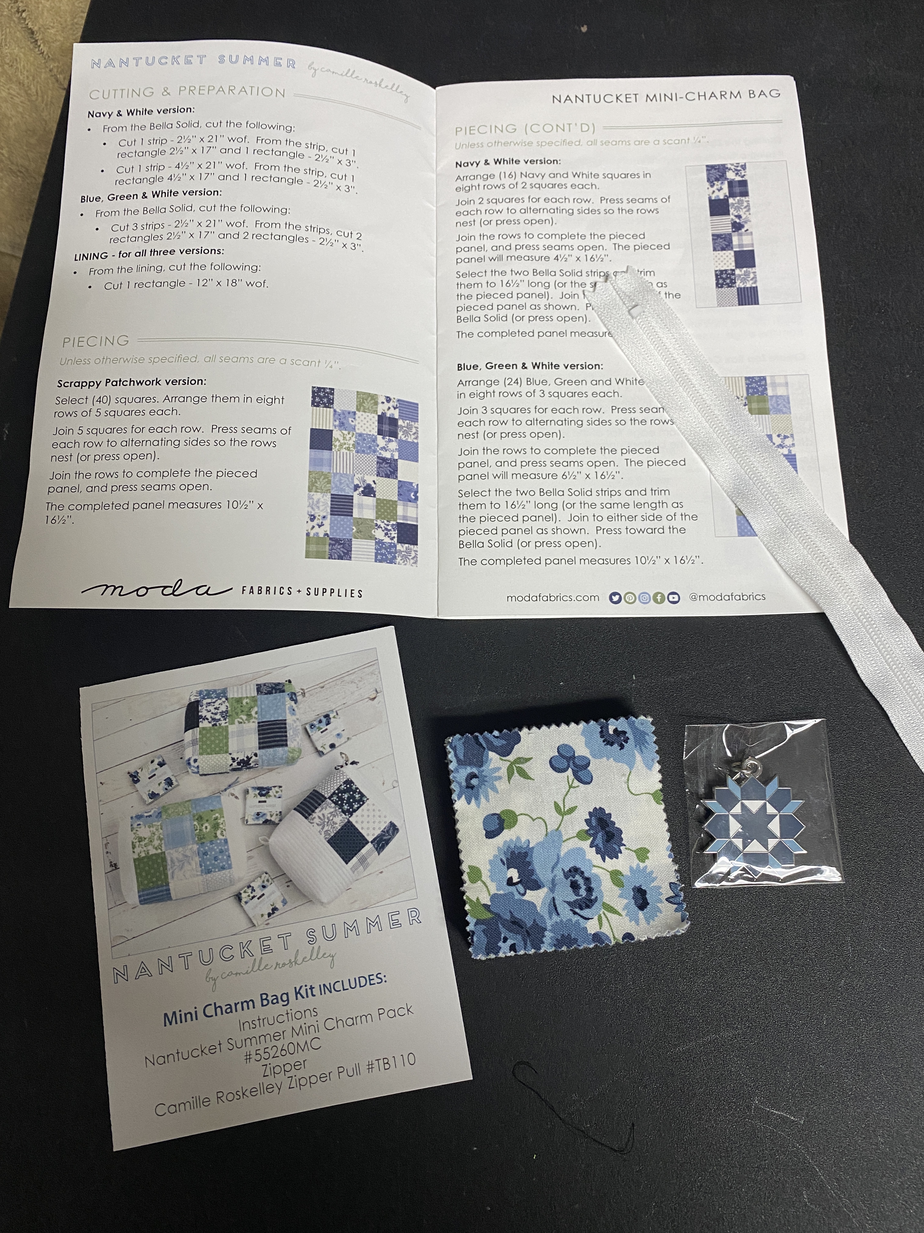 Started the Nantucket Mini-Charm Bag - in a previous post, I mentioned I was this started kit. I am now starting it.