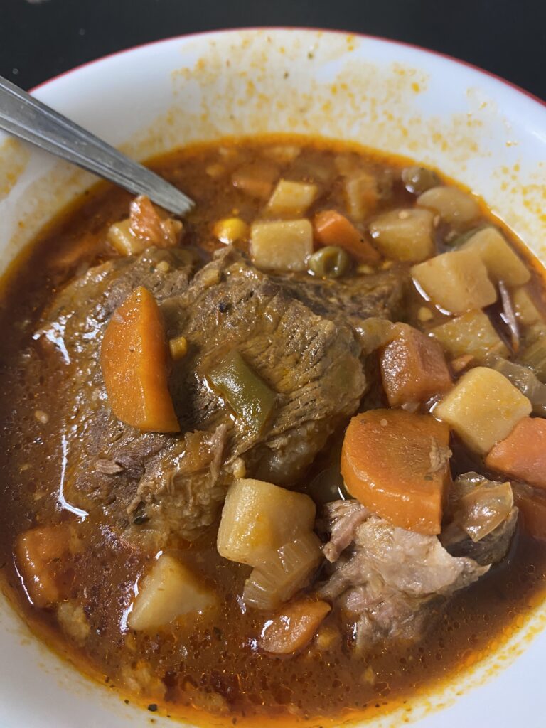 Enjoying beef roast ​