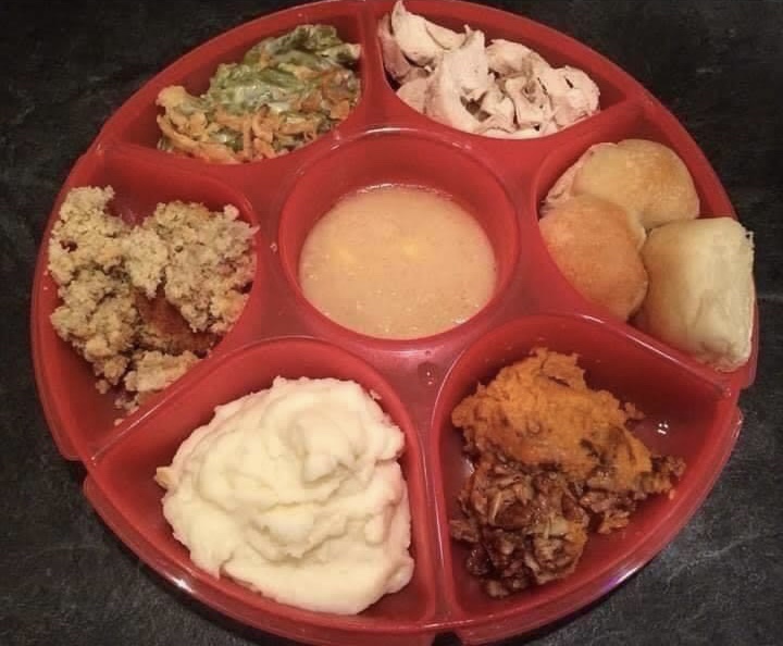 Veggie tray for leftovers of thanksgiving meal 