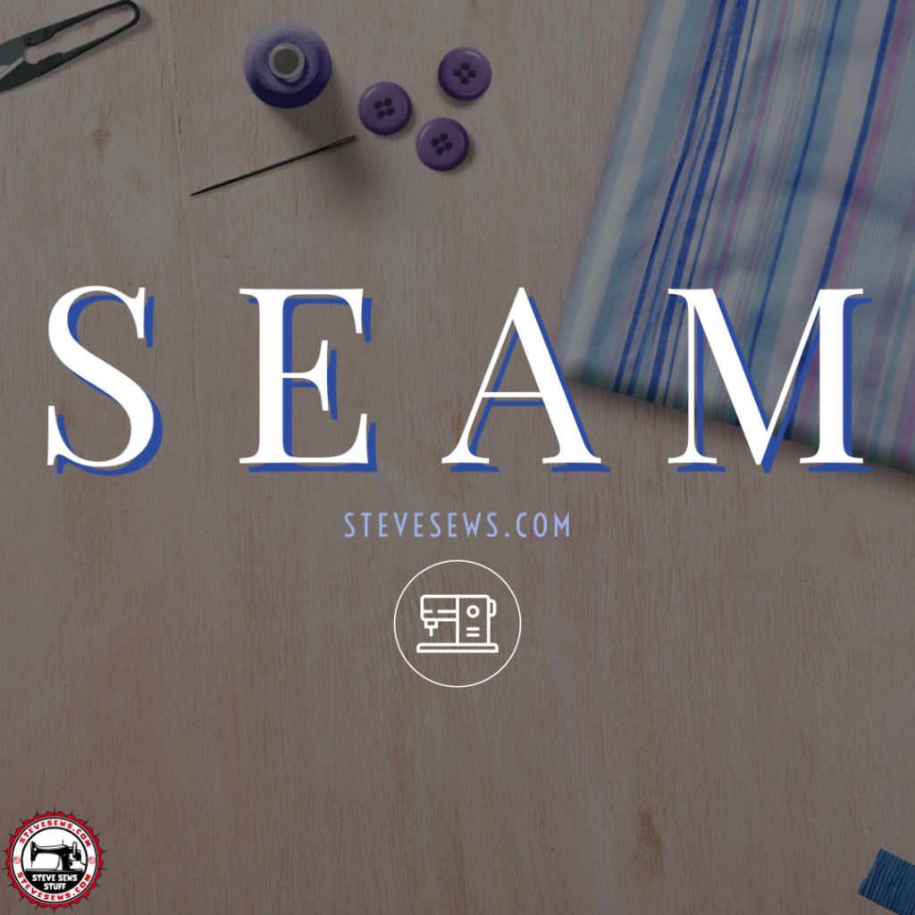 A seam simply holds two or more pieces of fabric together using thread and is the basis for any sewed or quilted project.