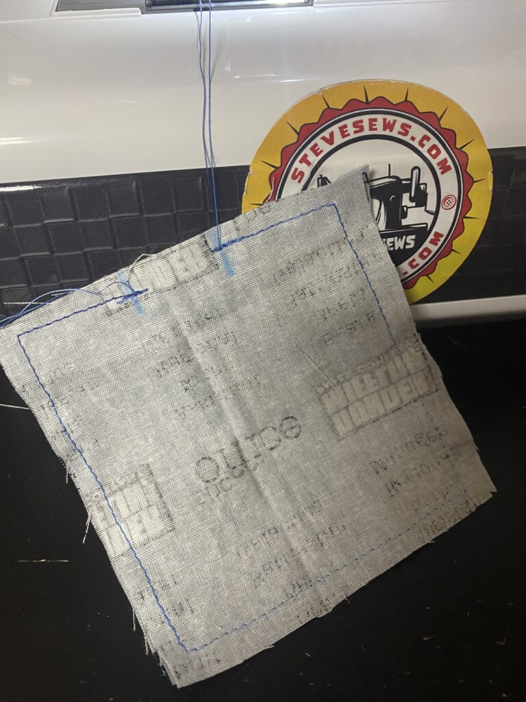 3. Mark a slit at the top center. 