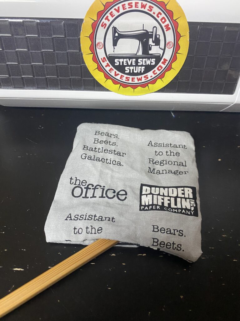 You can use chop sticks to do this. Don’t poke too hard or you can puncture holes in the hand warmer. Pushing out all the corners! 