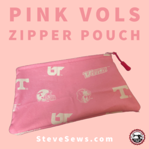 Pink Vols Zipper Pouch - this zipper pouch is pink in color and shows off the University of Tennessee Volunteers. #GoVols #VFL #UTK #BigOrange