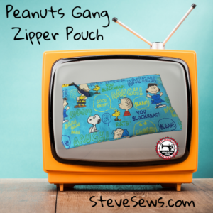Peanut Gang with Sayings Zipper Pouch