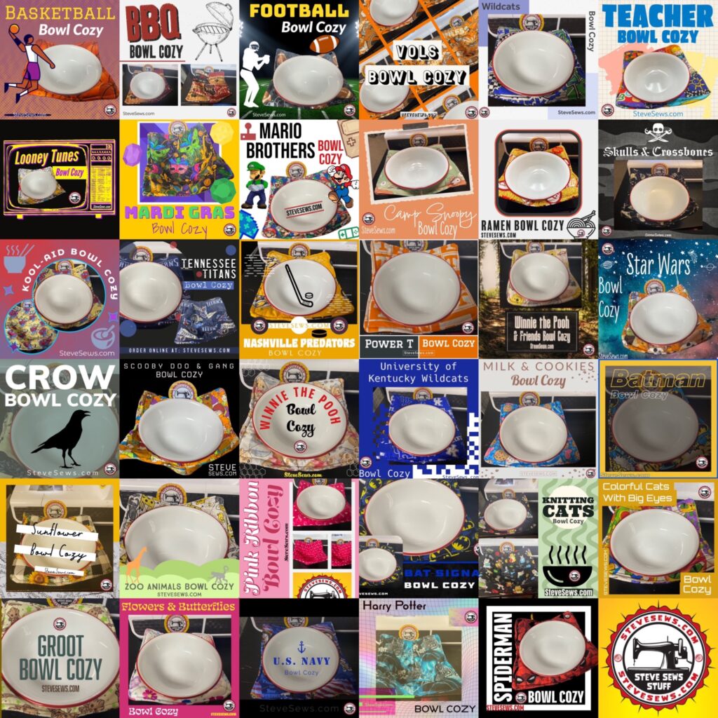 Some of the many Bowl Cozies!​