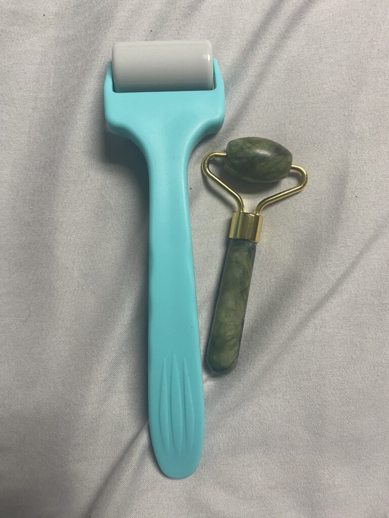 Facial rollers help press seams when you can’t use an iron