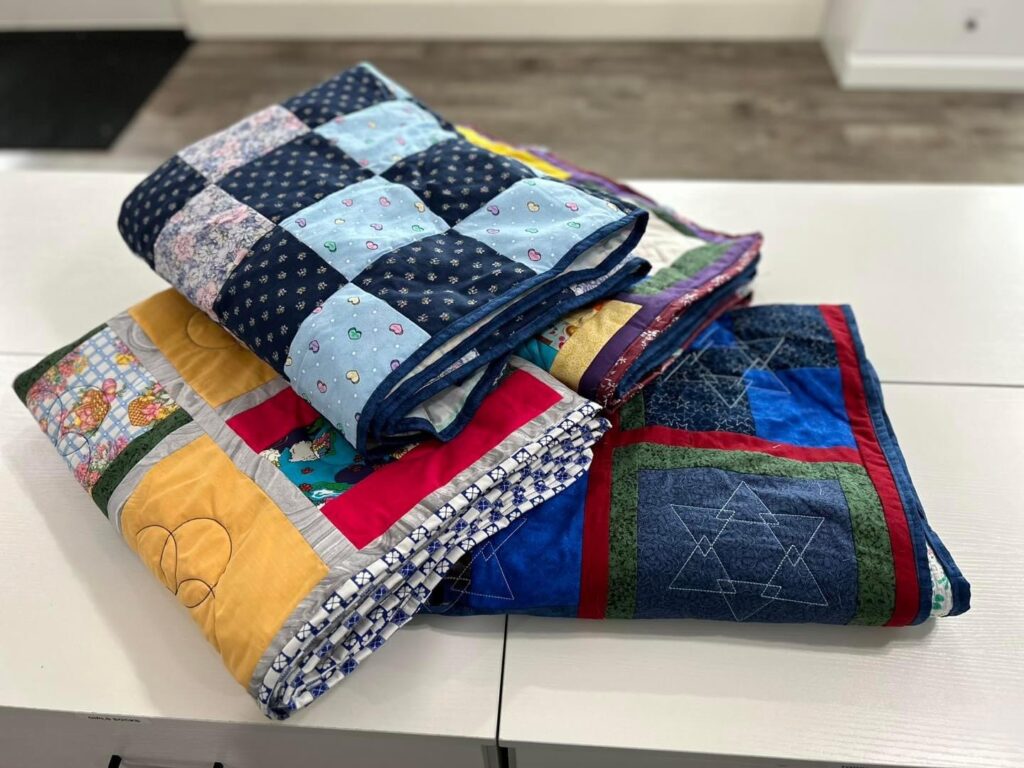 Isaiah 117 House of Jefferson County was given quilts from the Strawberry Plains Senior Citizen Center #isiaiah117house #isaiah117housejeffcotn #quilts