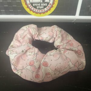 Pink Pig Scrunchie