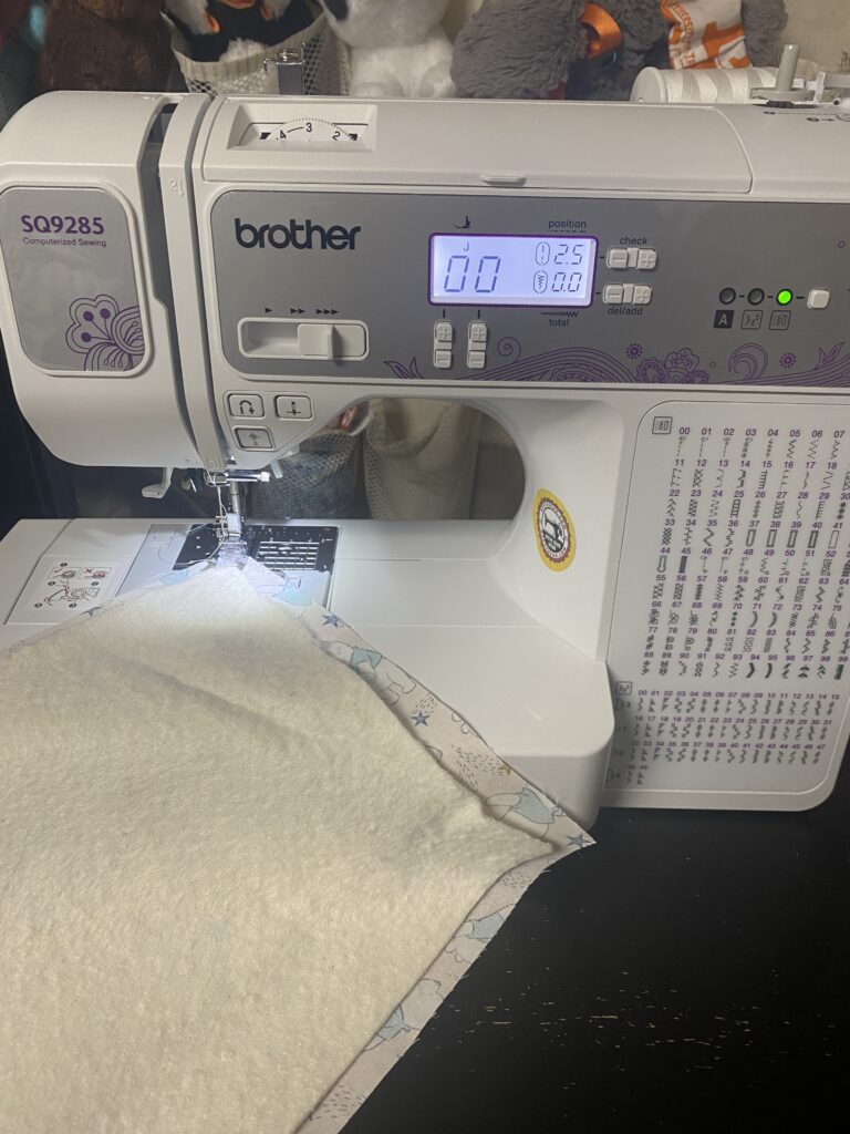 Meet Mendi my wife’s sewing machine. She is my wife’s Brother SQ9285 Computerized Sewing Machine and she named her, Mendi because of mending clothes or stuff you sew and also from Mindy on Animaniacs. 