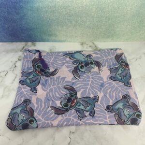 Purple Stitch Zipper Pouch