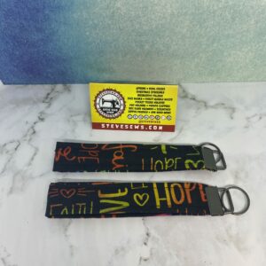 Faith Hope Love Wrist Key Fob Keychain Lanyard