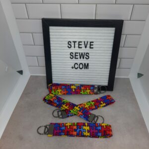 Autism Awareness Wrist Key Fob Keychain Lanyard