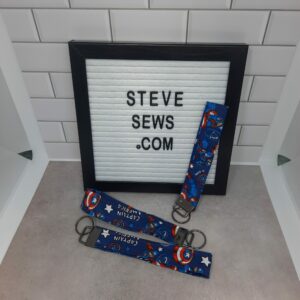 Captain America Wrist Key Fob Keychain Lanyard