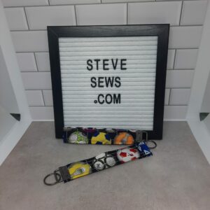 Soccer Wrist Key Fob Keychain Lanyard