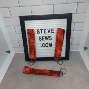 Basketball Wrist Key Fob Keychain Lanyard