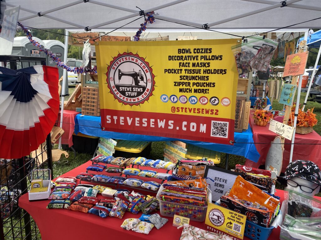 Steve’s banner at his first event