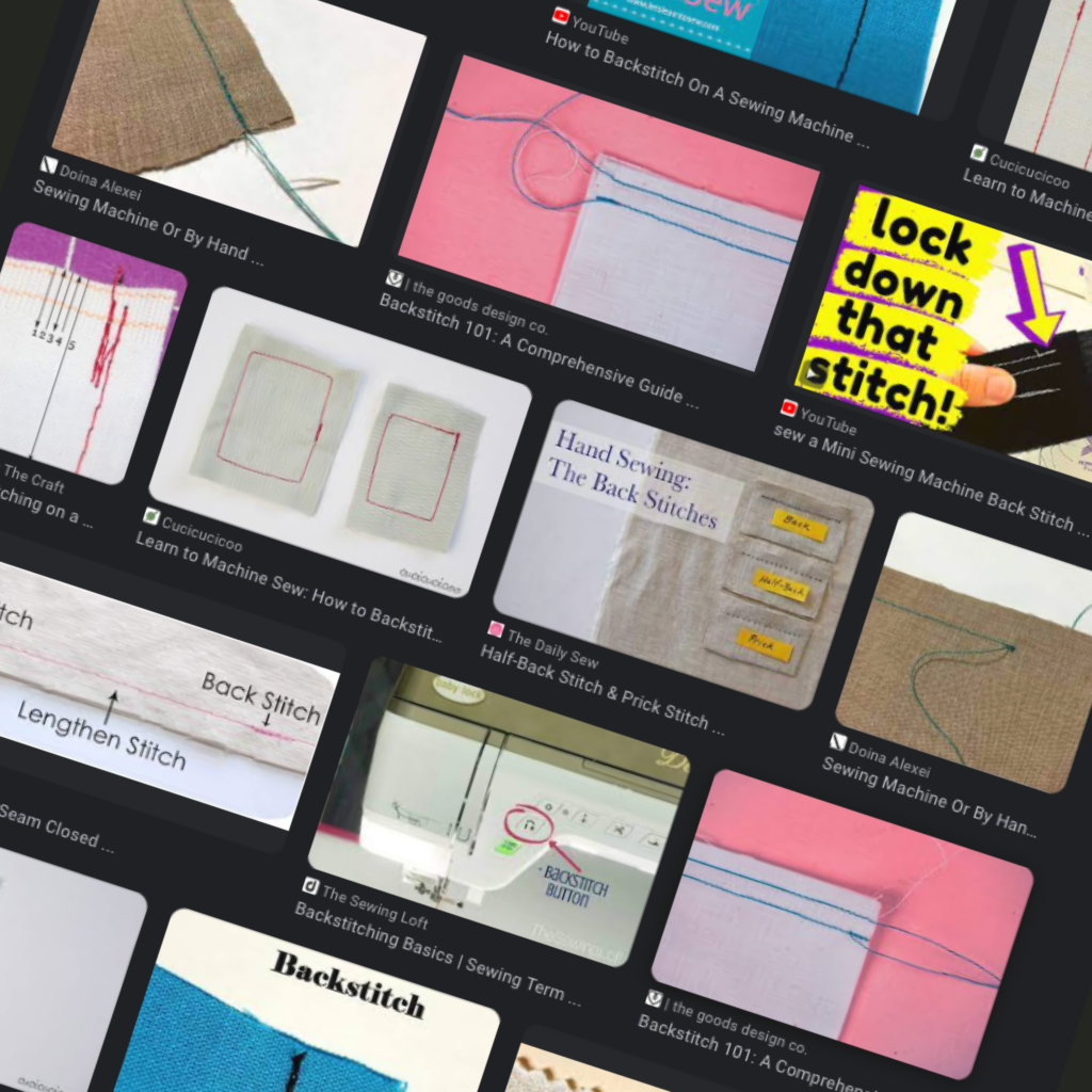 A Backstitch creates a Tight and more secure stitching as when you sew you sew forward then sew backwards over that stitch making a licking like stitch. 