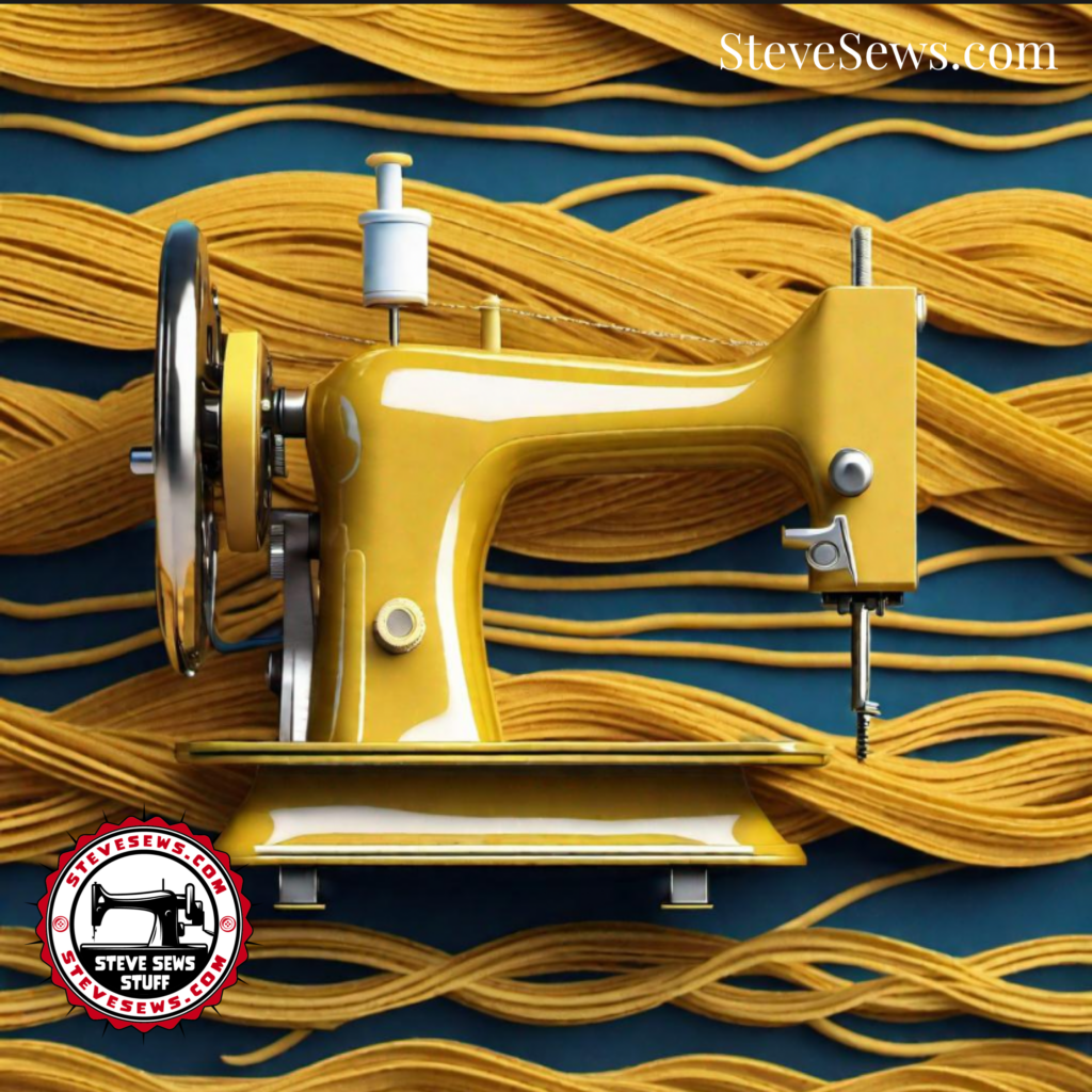 Pasta Sewing Machine - here is a creative sewing machine art made with all kinds of pasta noodles.